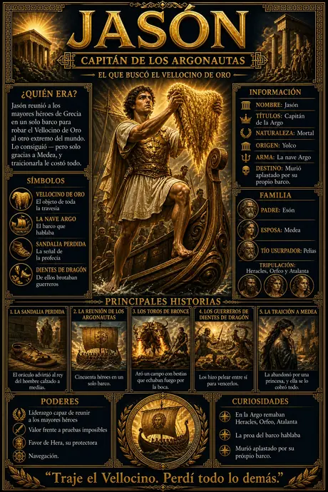 Jasón · Capitán de los Argonautas